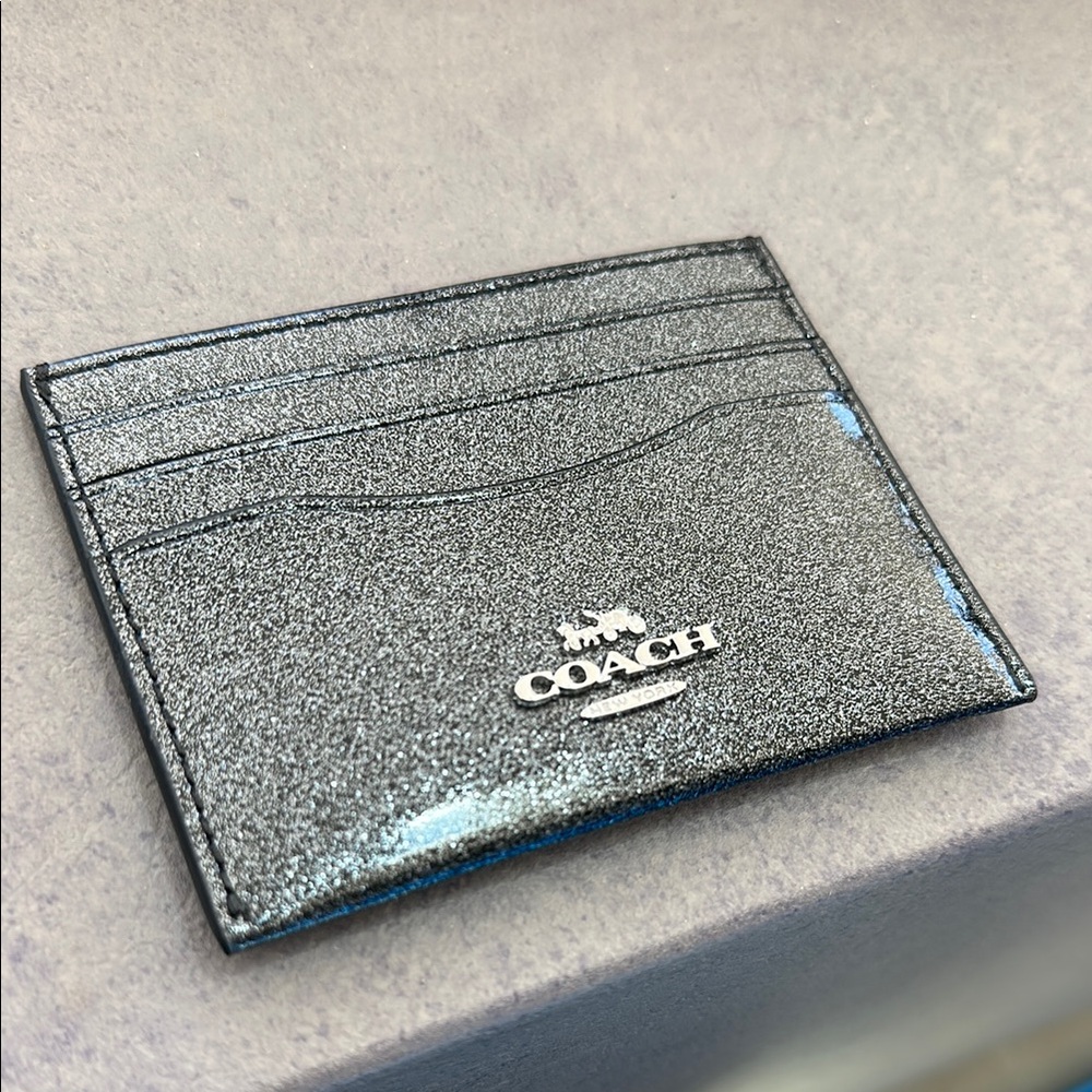 Coach Black Key Card Holder Modern Minimalist